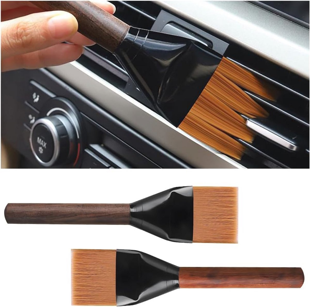 Zachte Borstels voor Auto Interieur Reiniging - 2 Stuks Krasvrije Stofborstels