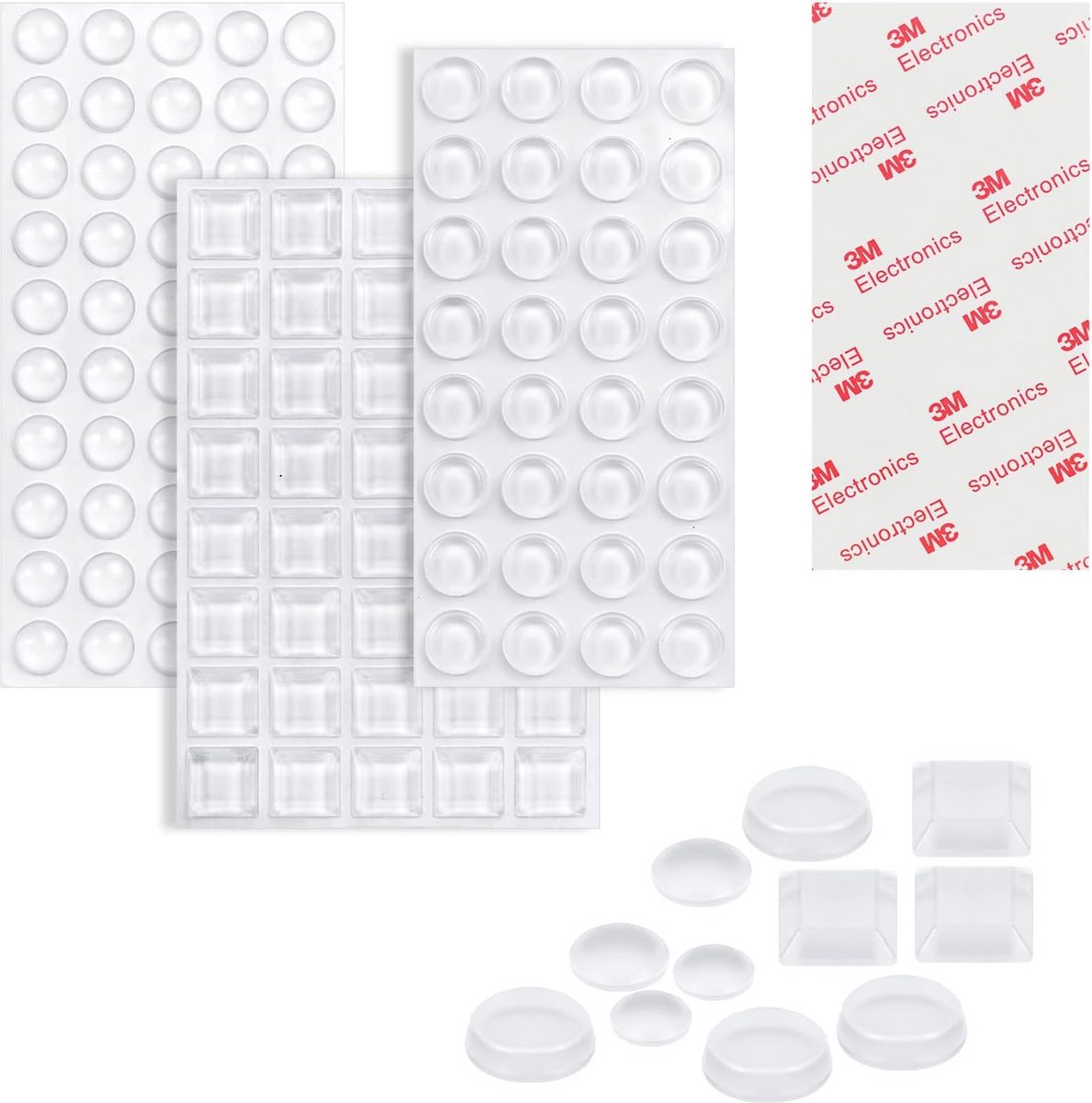 Transparante Siliconen Pads voor Meubelbescherming en Geluiddemping - 172 Stuks Zelfklevende Deurbumpers