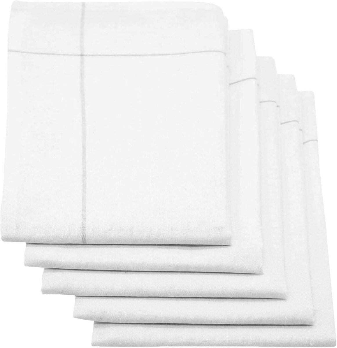 Set van 5 theedoeken 45x65 cm in katoen en linnen combinatie