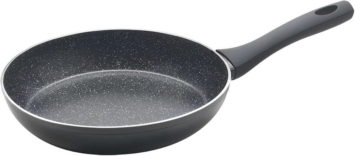 Gesmede Aluminium Koekenpan met Graniet Effect - 24 cm, Antiaanbaklaag