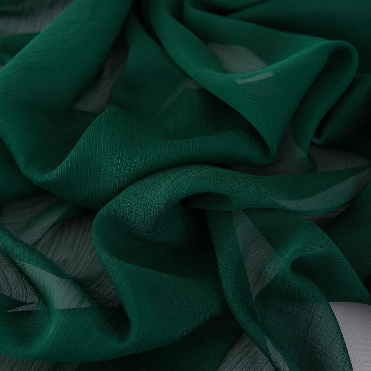 Elegante Donkergroene Tafelloper van Chiffon voor Bruiloften en Feesten, 70x300 cm
