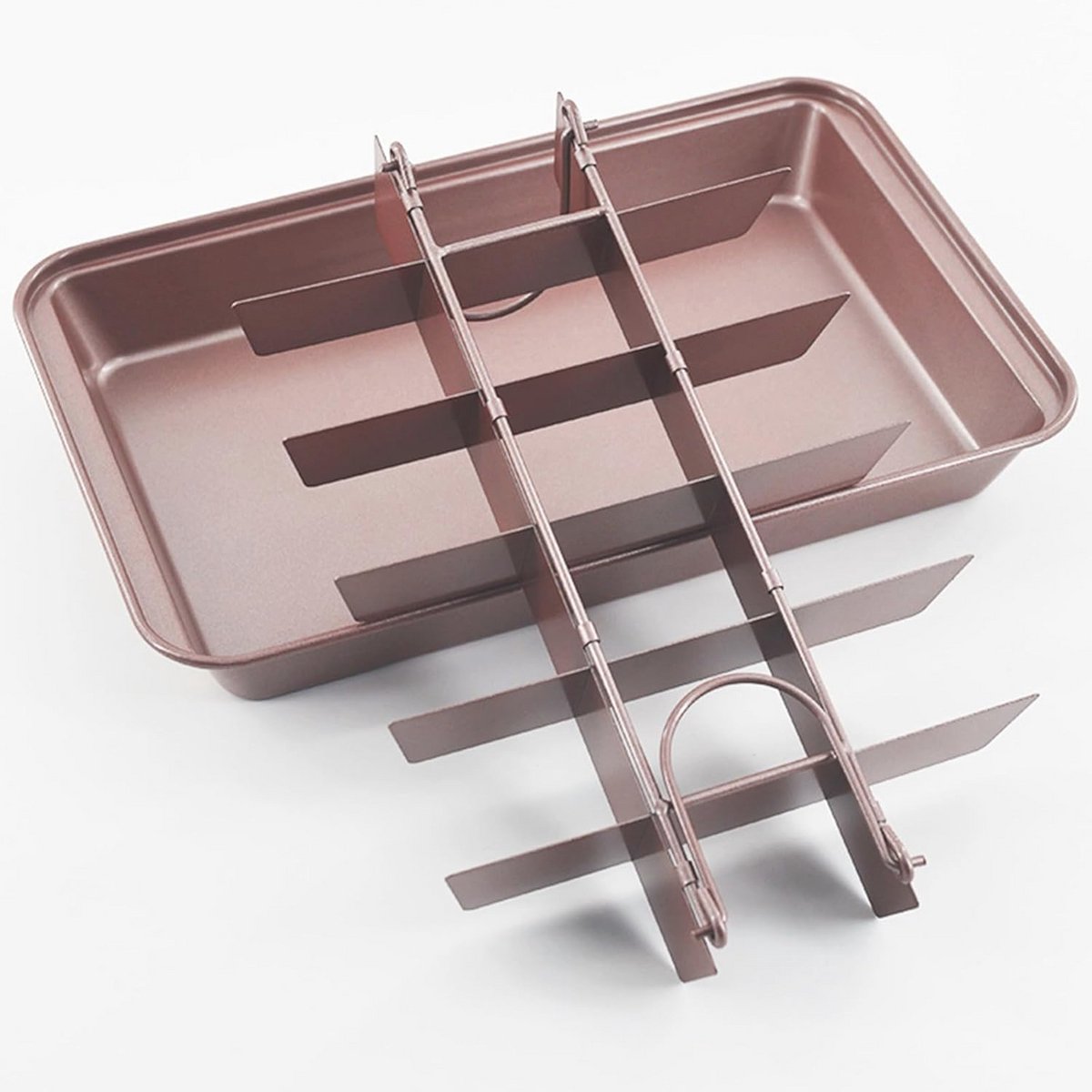 Bakplaat voor 18 Brownies - Antiaanbaklaag - 31,5 x 19,3 x 3,7 cm