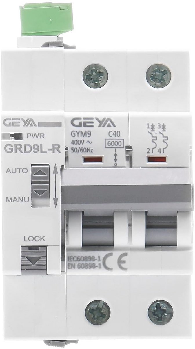 Slimme Auto Hercloser en MCB Automatische Reset Schakelaar 2-polig 63A