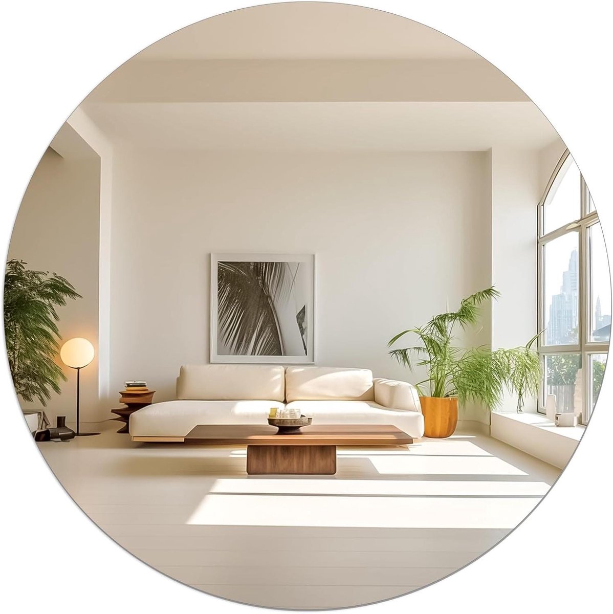 Allecta - Ronde Muurspiegel 30 cm - Zelfklevend - HD Glas - Frameloos - Badkamer Slaapkamer Woonkamer