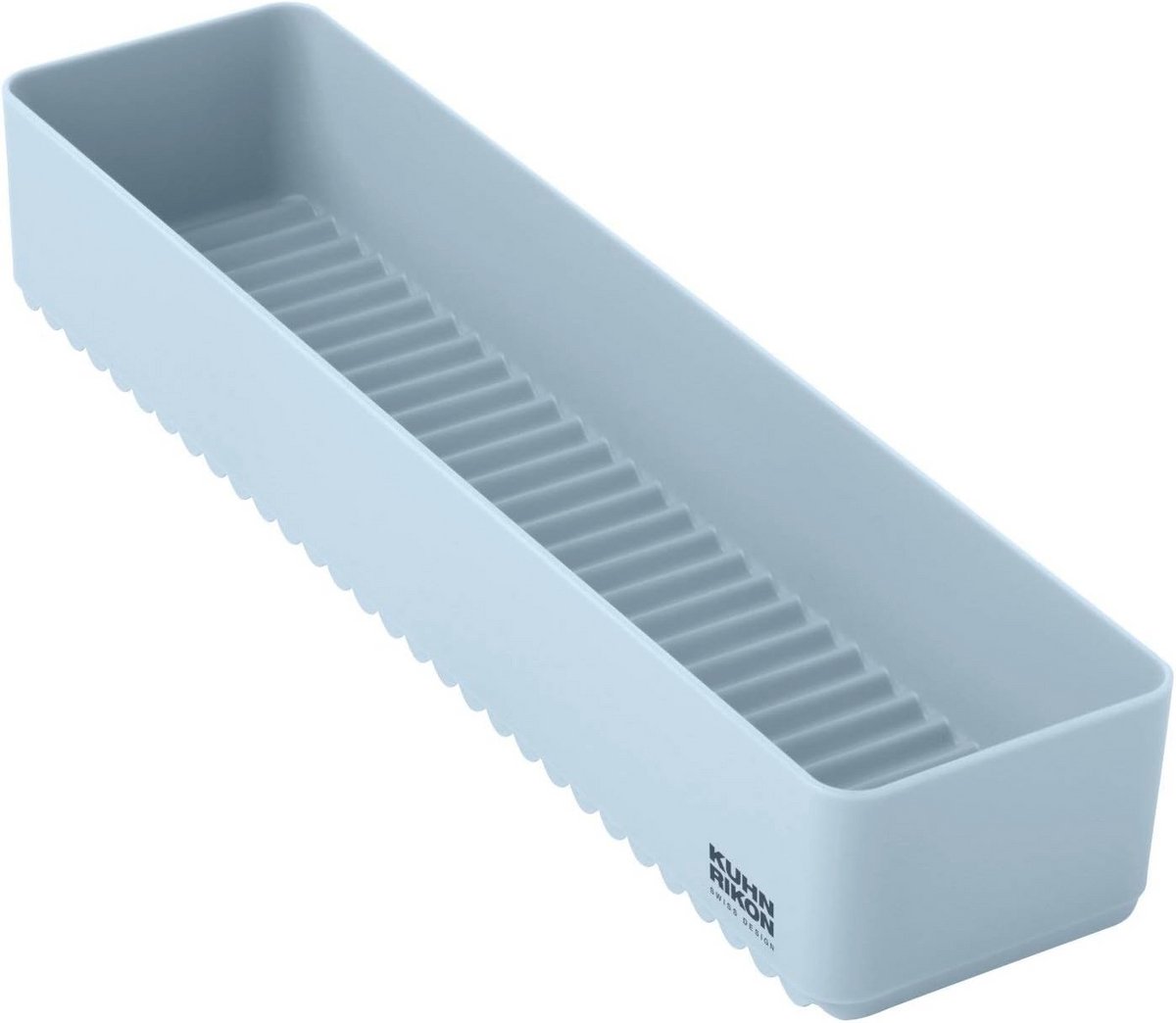 Grote blauwe lade organizer voor keukenaccessoires