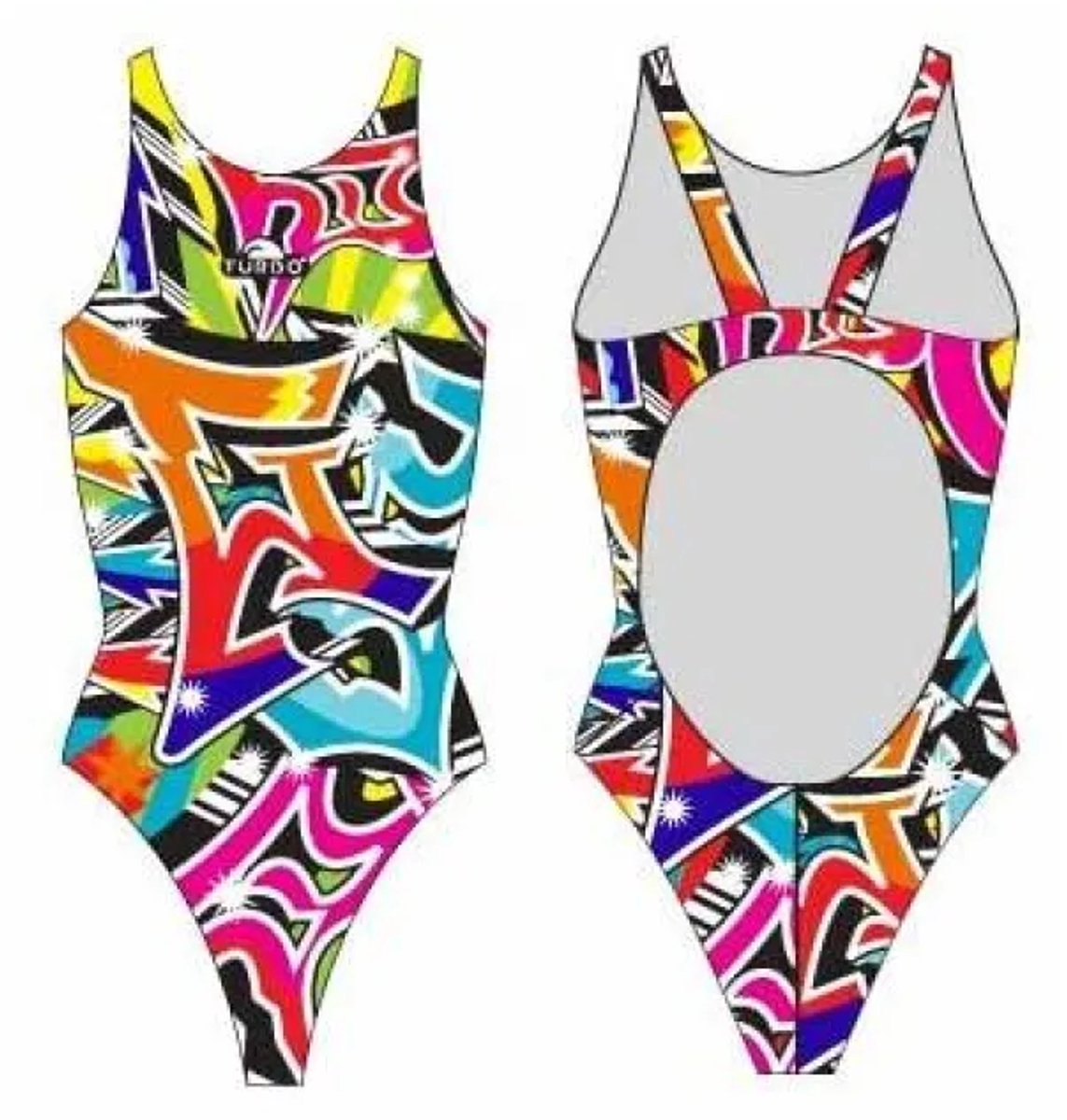 Turbo Graffiti Pro Resist Zwemkleding Veelkleurig M Vrouw Multicoloured