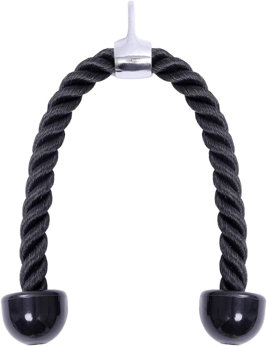 Allecta - Luxe Gymnastiek Tricepskoord van 27 Inch, Sterk polypropyleen, Omlaag trekken (Zwart)