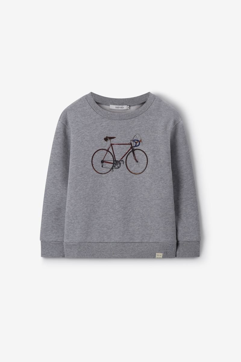 Sissy-Boy - Grijze sweater met fiets