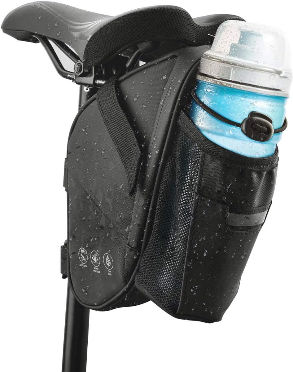 Waterdichte Fietstas achtertas voor MTB en Racefiets met Reflecterend Oppervlak - 1,5 Liter