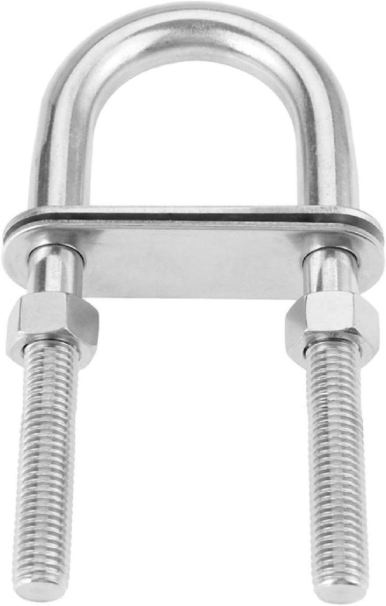 Allecta - Metalen U-bout M12 × 150 mm voor bevestiging leiding kabelbuisbeugels - RVS - Boottrailer