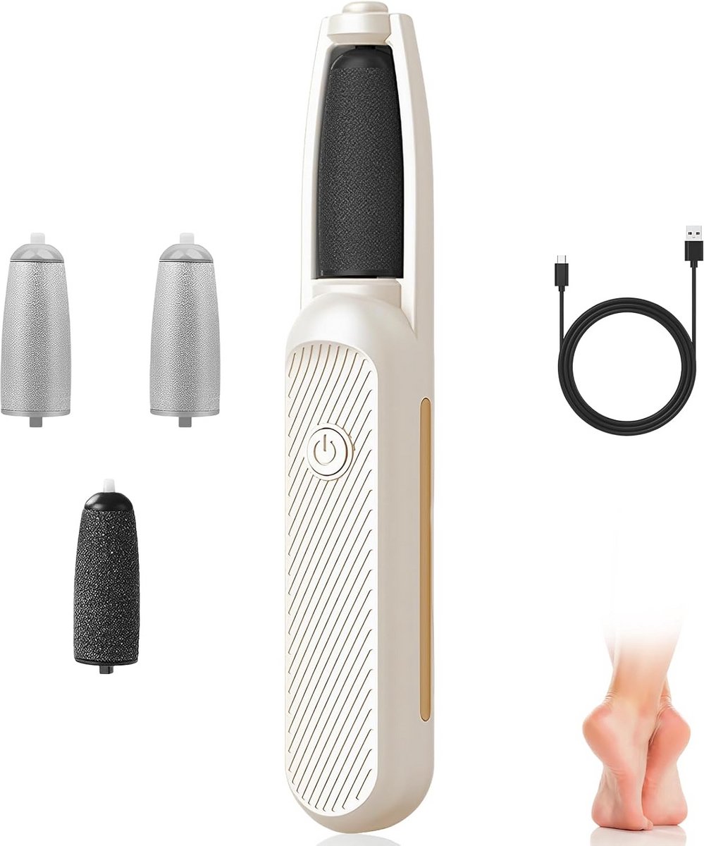 Elektrische Kalknagelverwijderaar met 4 Opzetstukken - Oplaadbare Pedicure Set