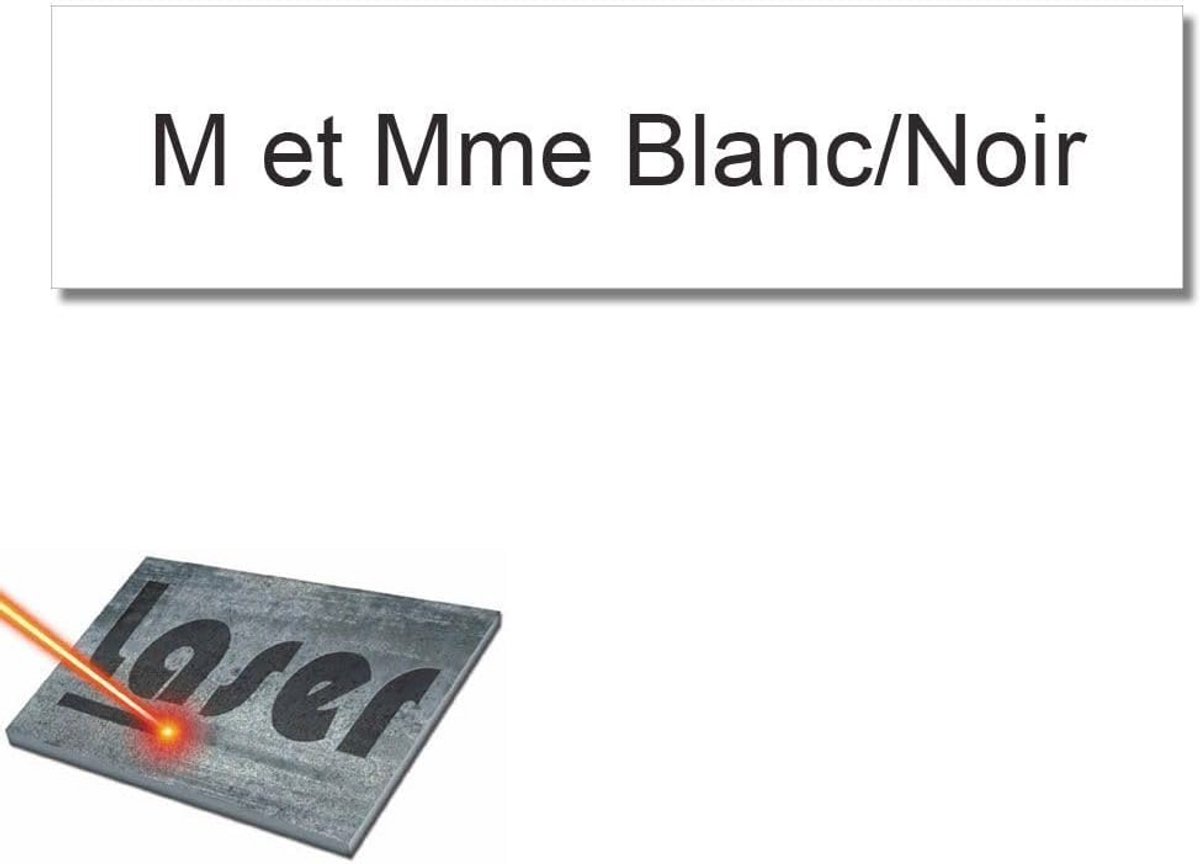 Zelfklevend Naambord voor Brievenbus - Gepersonaliseerd 1 tot 3 Regels - 10 x 2.5 cm