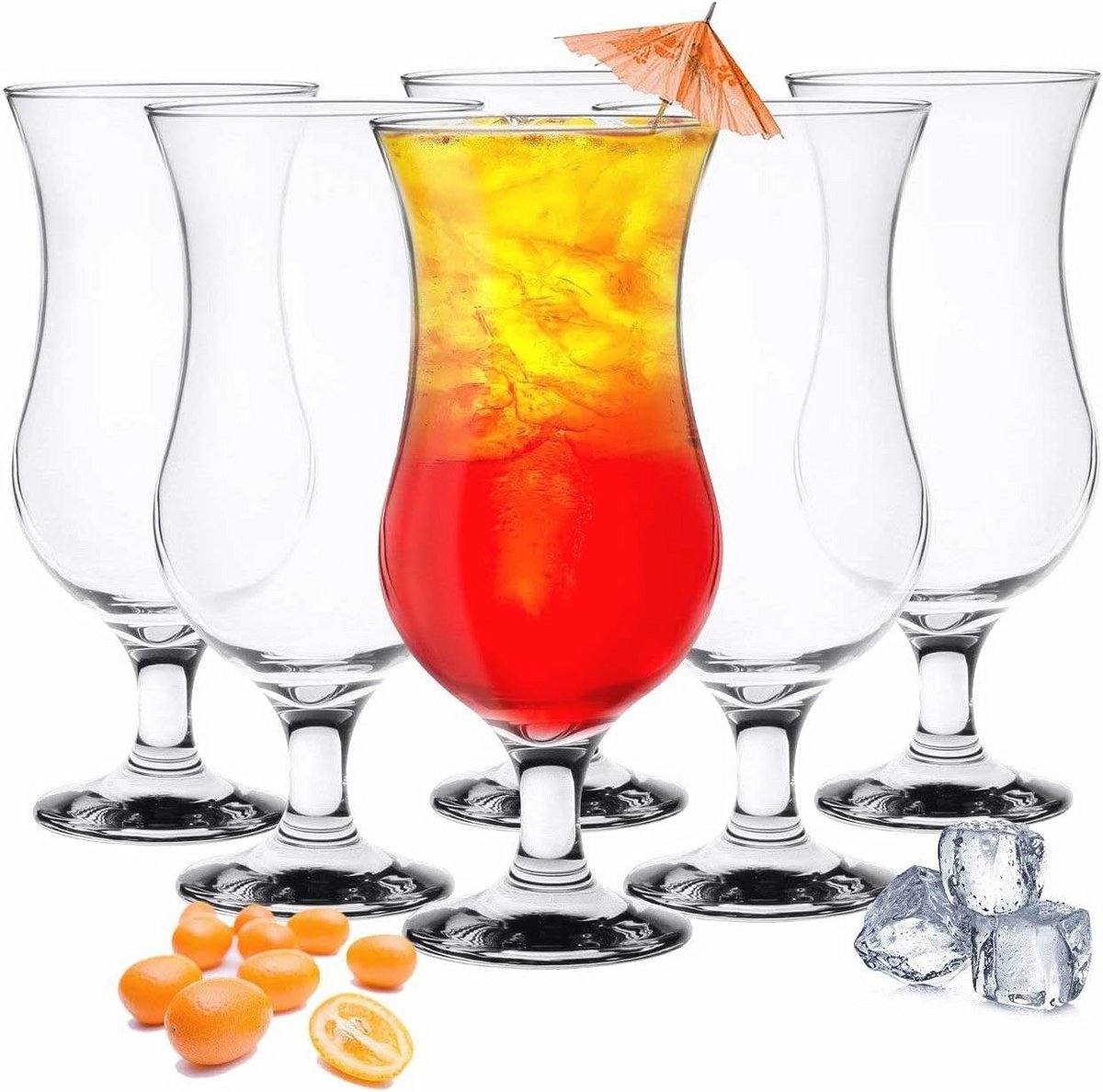 Cocktailglazen set van 6 - 480 ml Longdrinkglazen