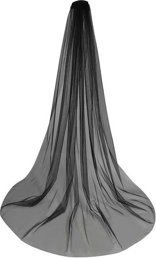 Lange Bruidssluier met Kam Kapel Tule Haaraccessoire 300 cm
