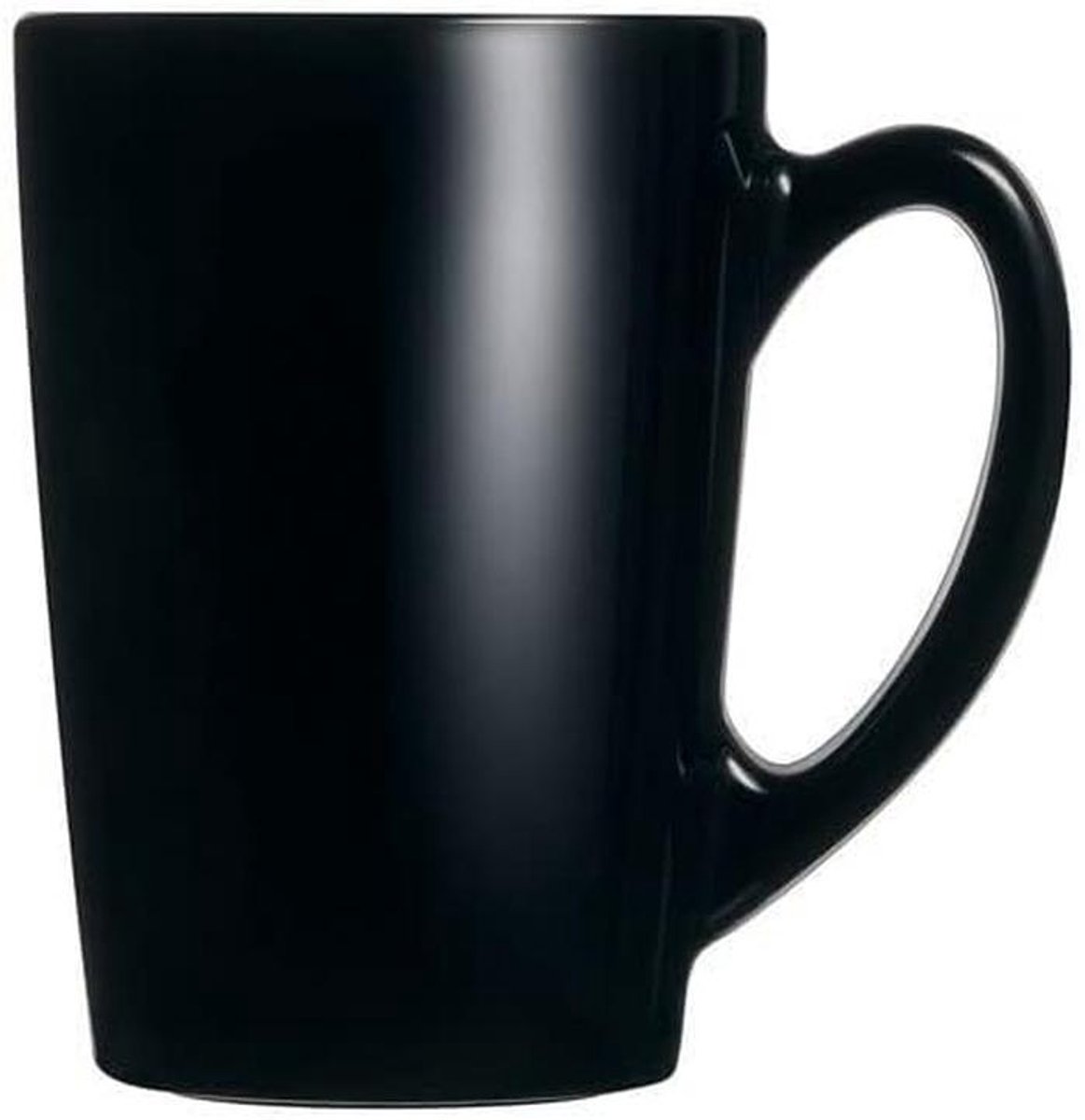 Set van 6 Zwarte Koffiemokken - 320 ml - Hittebestendig & Krasvast