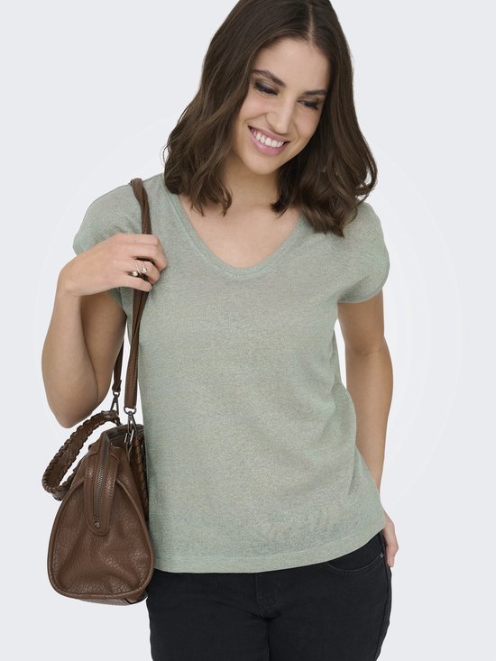 ONLY - ONLSILVERY S/SV NECK LUREX TOP JRS NOOS - Femme - Chemisiers