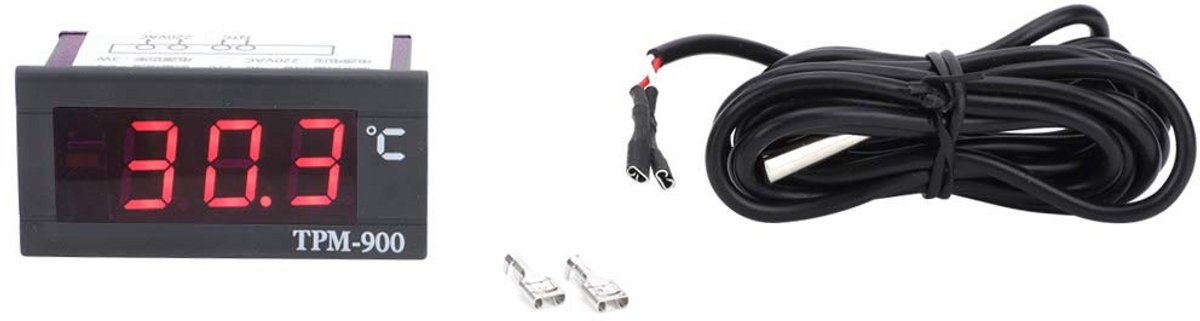 Digitale Temperatuurregelaar 220V - LED Paneel Thermostaat met Sensor voor Verwarming & Koeling