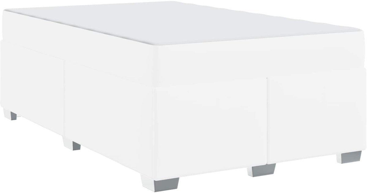 vidaXL - Bedframe - Wit - 120 - x - 190 - cm - PVC