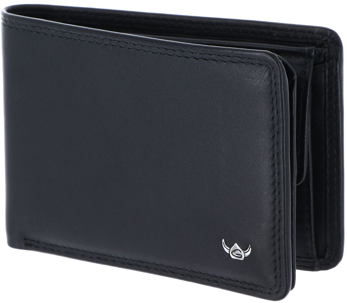 Golden Head Leren portemonnee Polo RFID Protect Minischeintasche 1196 Schwarz zwart