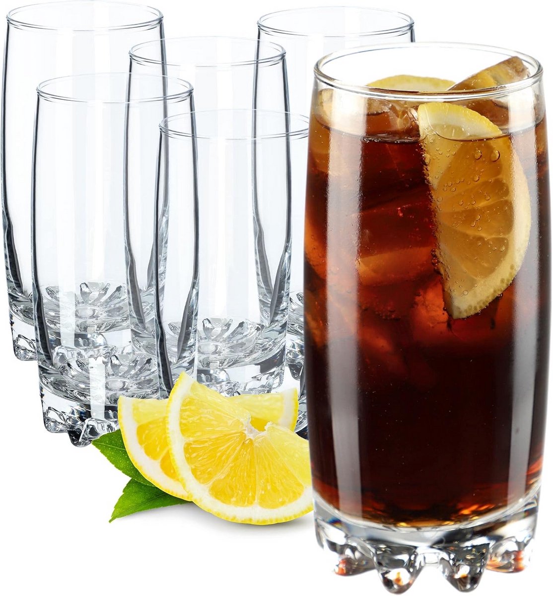 Set van 6 Stevige Drinkglazen voor Water, Sap en Cocktails