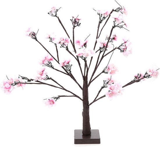 Foto: Kersenbloesem boom licht decoratieve verlichte boom tafellamp led kunstplanten verlichting voor thuis sfeervolle bonsai lamp met kersenbloesem moderne led boom decoratie 75 karakters