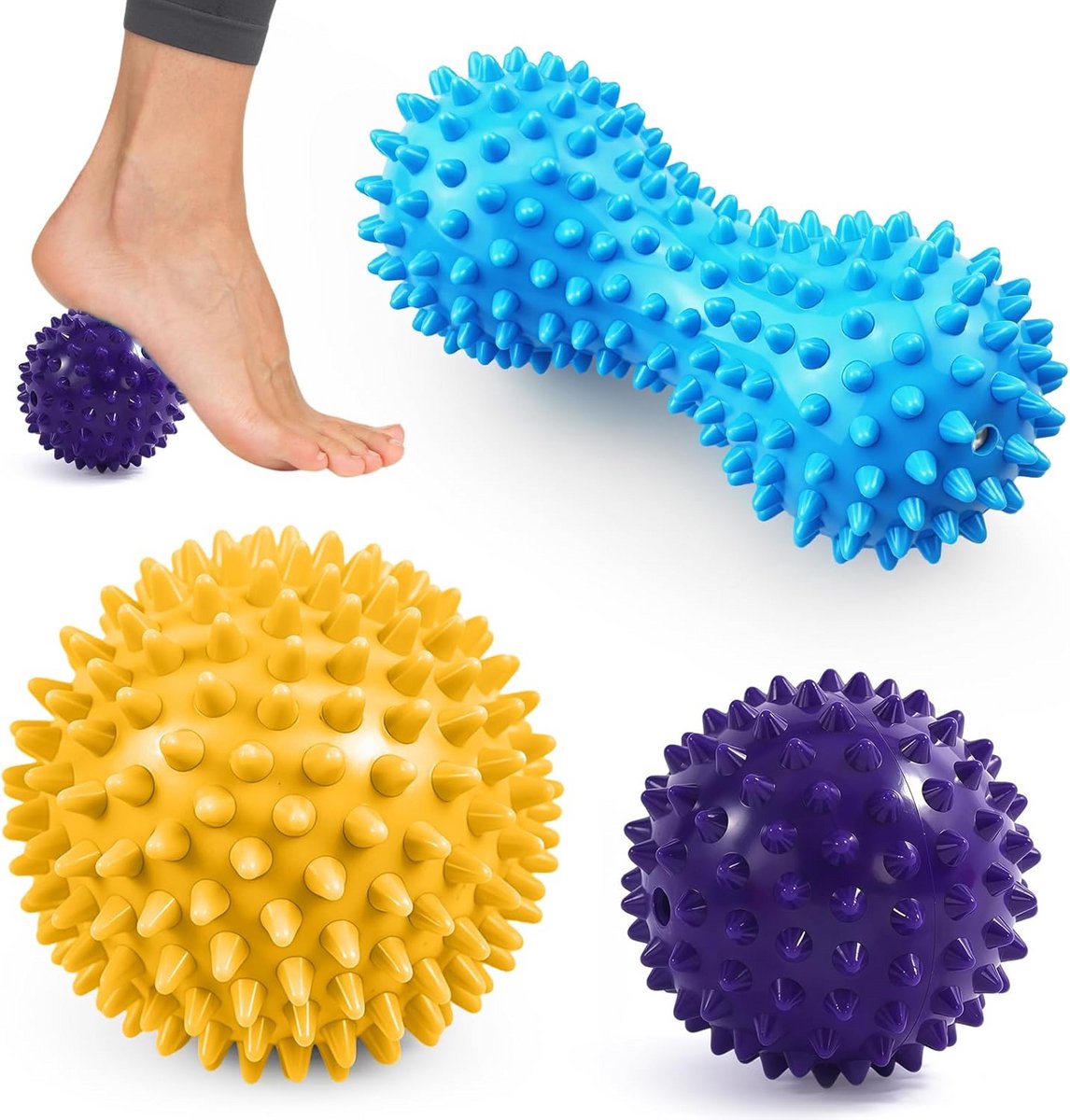 Set van 3 Massageballen voor Zelfmassage en Triggerpoint Therapie