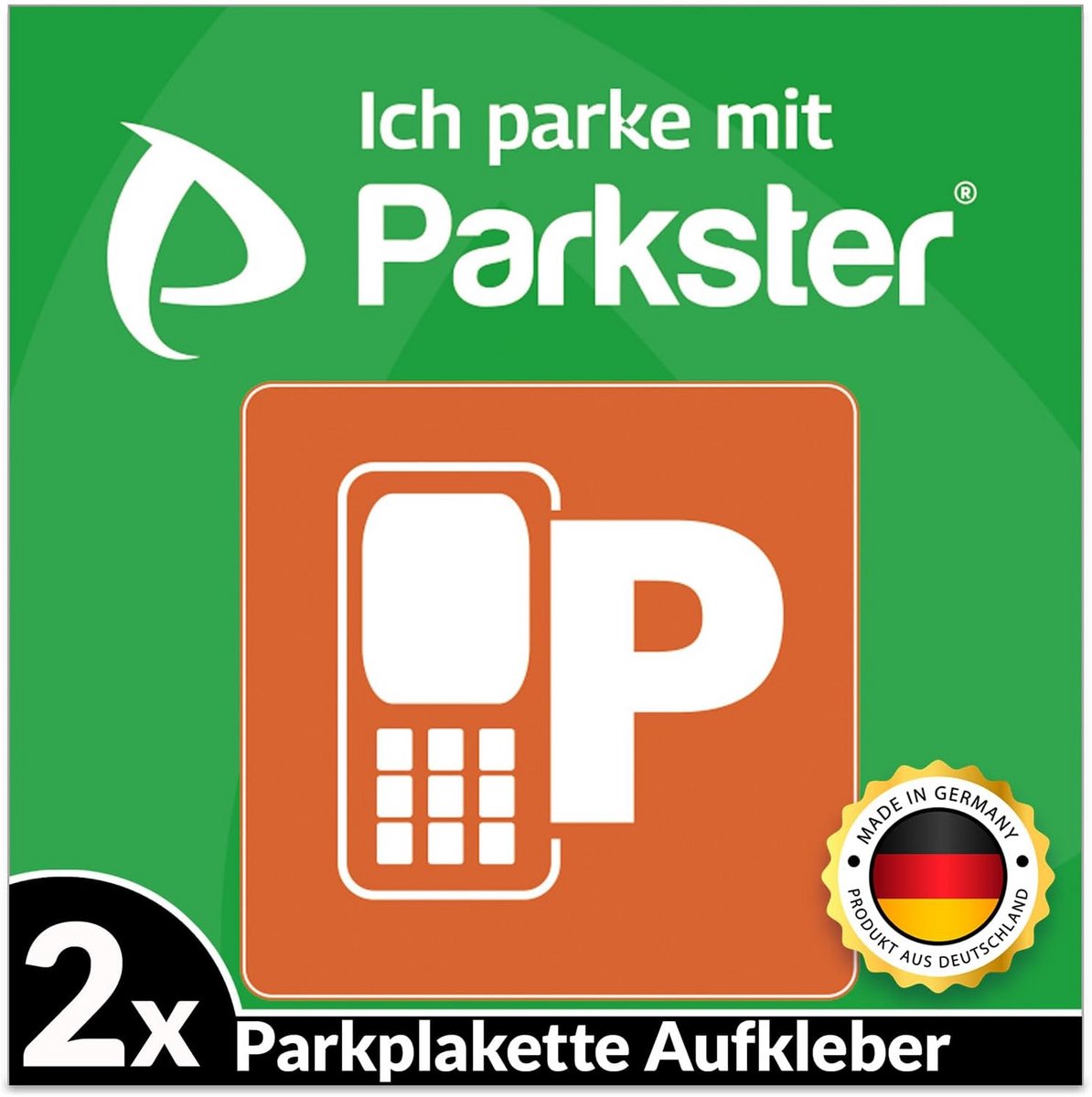 Verwijderbare Sticker voor Parkeer-App Ticket op Achterruit Auto - UV-Bestendig (6x6 cm)