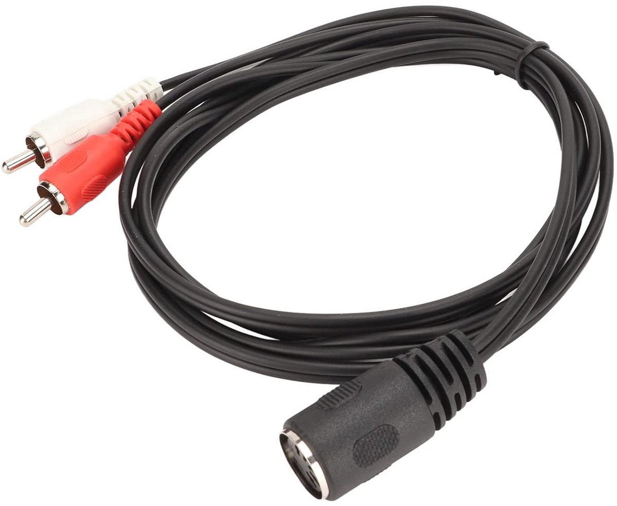 5-pins DIN Vrouwelijke naar 2 RCA Mannelijke Audiokabel voor Stereoapparatuur