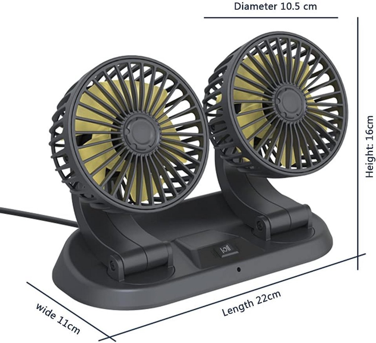 Krachtige USB Mini Ventilator - 360° Draaibaar & 2 Snelheden | Tafel, Auto, Kantoor & Camping thumbnail 5