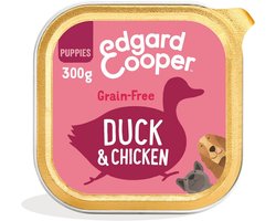 Graanvrij Natvoer voor Puppy's: Verse Eend en Kip Paté (18 x 300g)