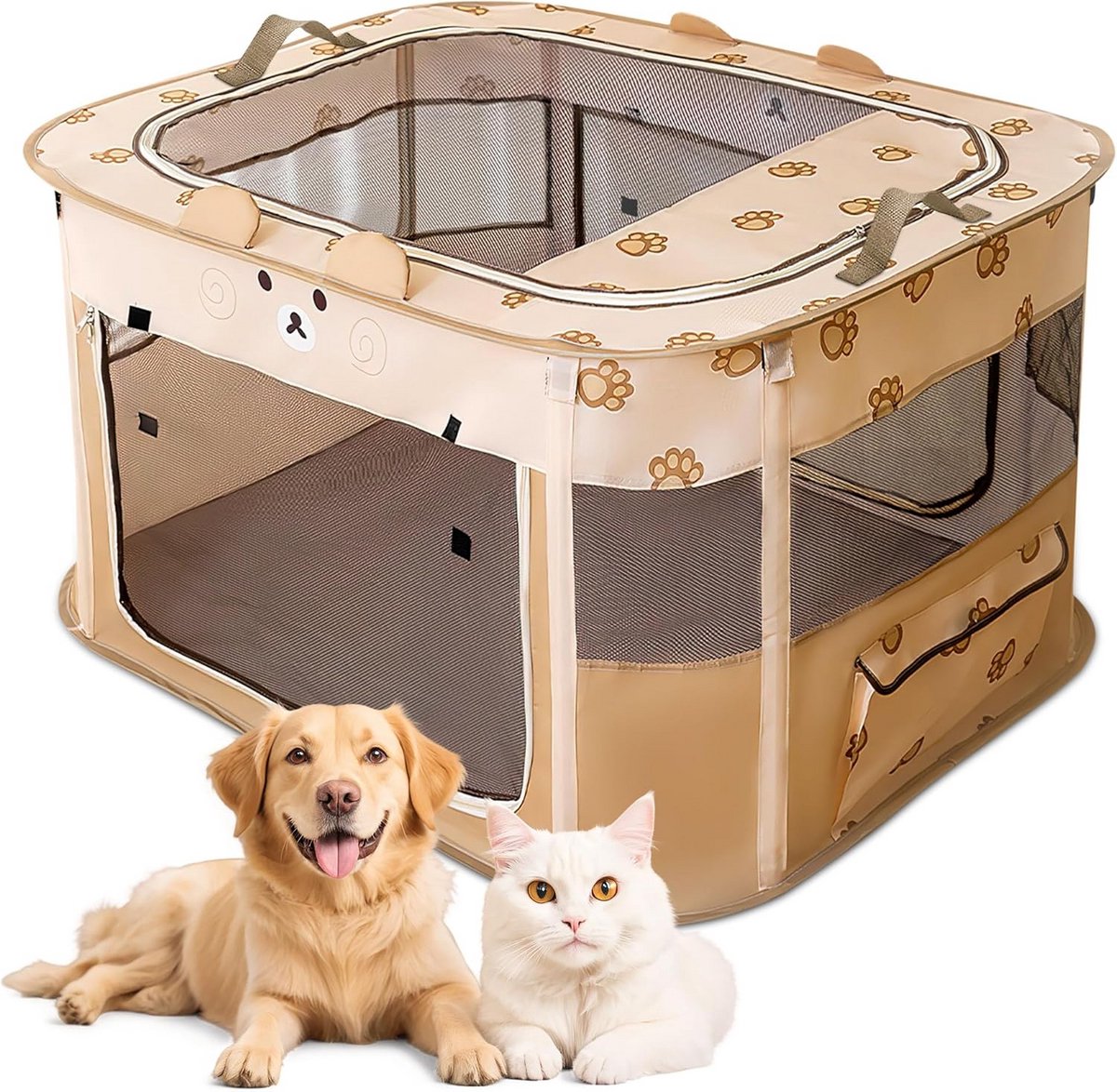Opvouwbare Reismand & Speelpen voor Hond en Kat - Draagbaar en Stevig