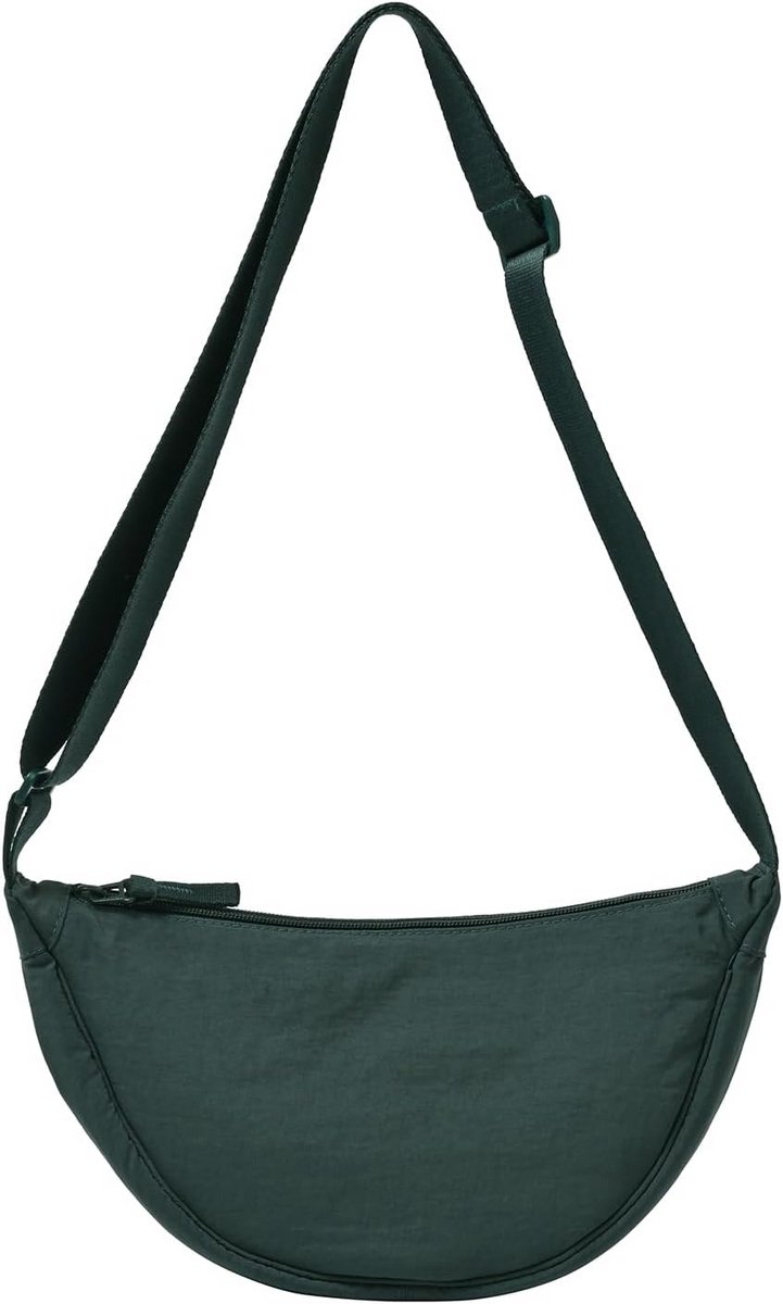 Dames Crossbodytas Halvemaanvormig Nylon Schoudertas Casual Borsttas