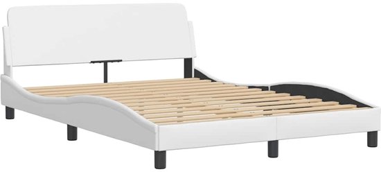 vidaXL-Bedframe-met-hoofdbord-kunstleer-wit-140x190-cm