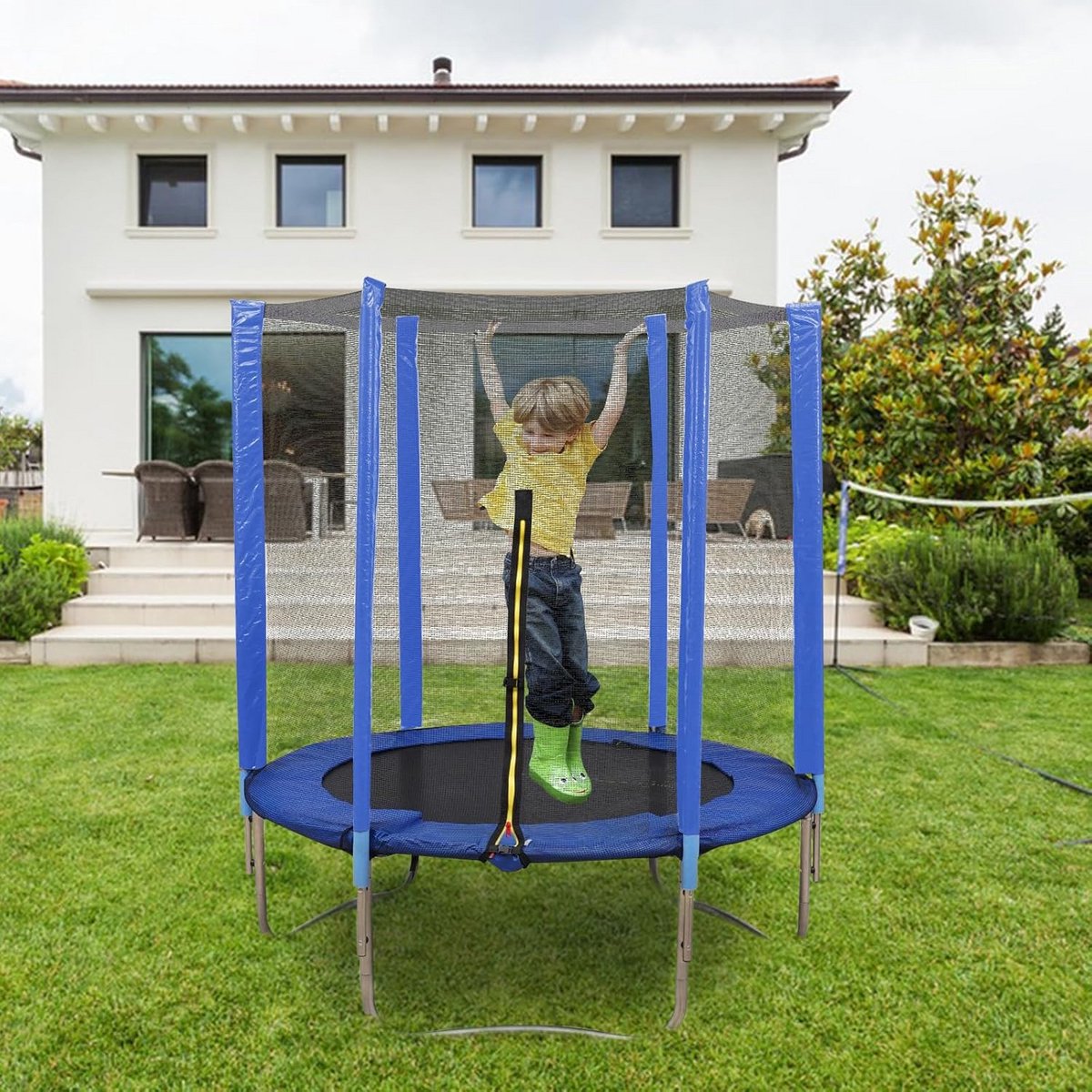 Ronde Trampoline 1,83m met Veiligheidsnet - Speelgoed en Fitness voor Kinderen