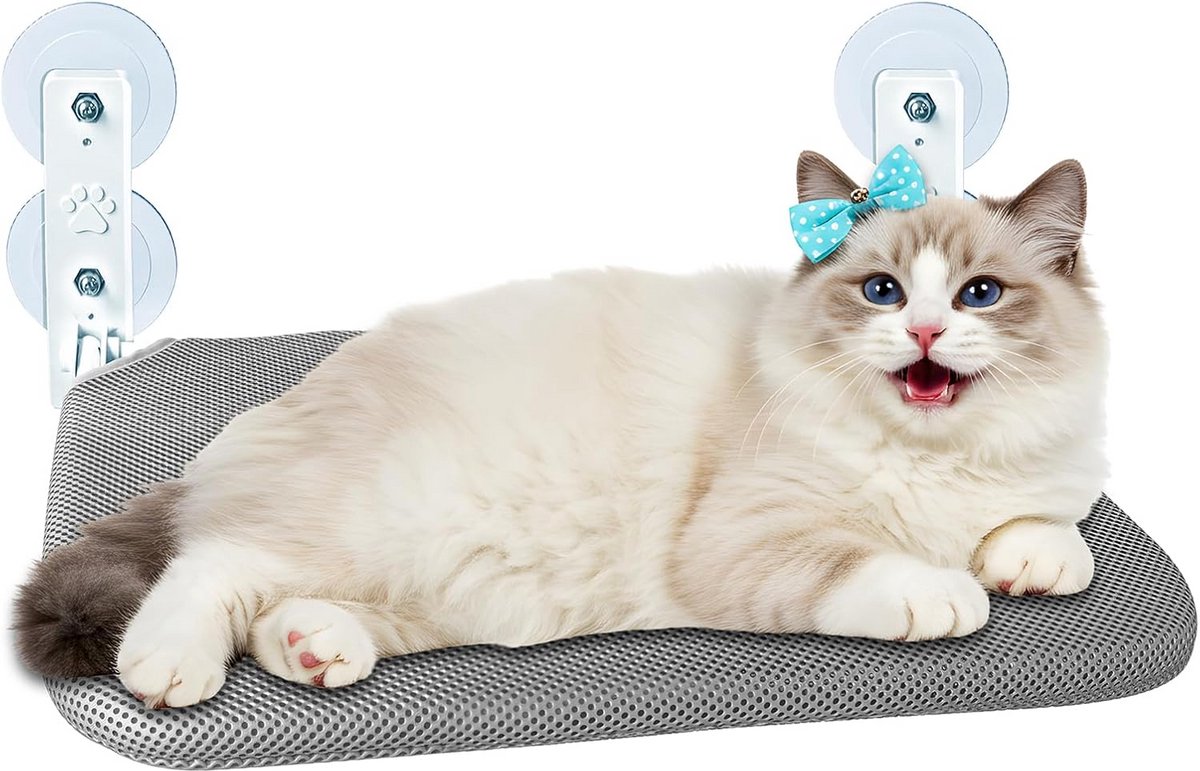 Opvouwbare Kattenhangmat voor Raam - Zonnebaadplek & Uitzichtpunt tot 15 kg