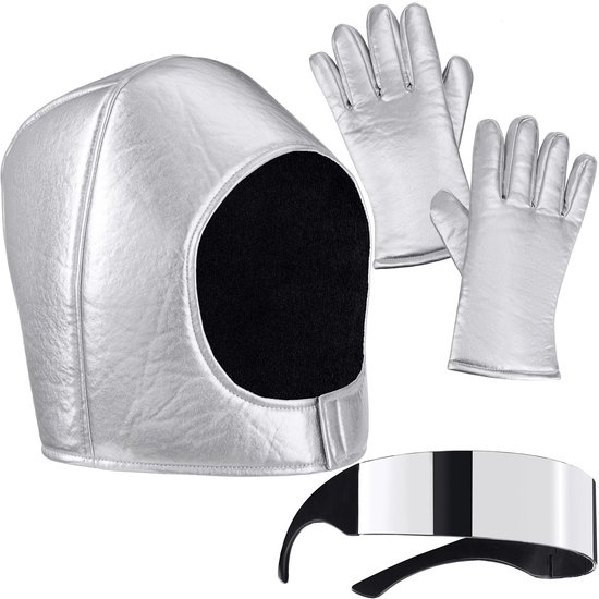 dressforfun Astronauten Helm - Met Bril en Handschoenen - Accessoire set voor Astronaut Kostuum - Verkleedkleding Carnaval - Halloween - Feestkleding - Carnavalskleding - Partykleding - Feest