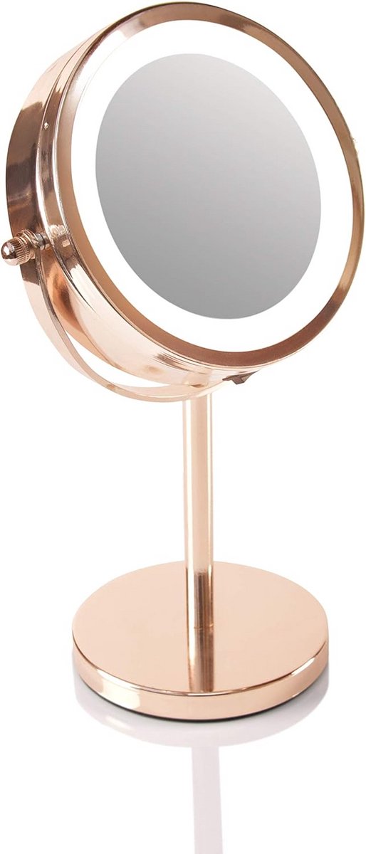 Vergroot Make-up Spiegel met LED Licht, Dubbelzijdig en Draaibaar