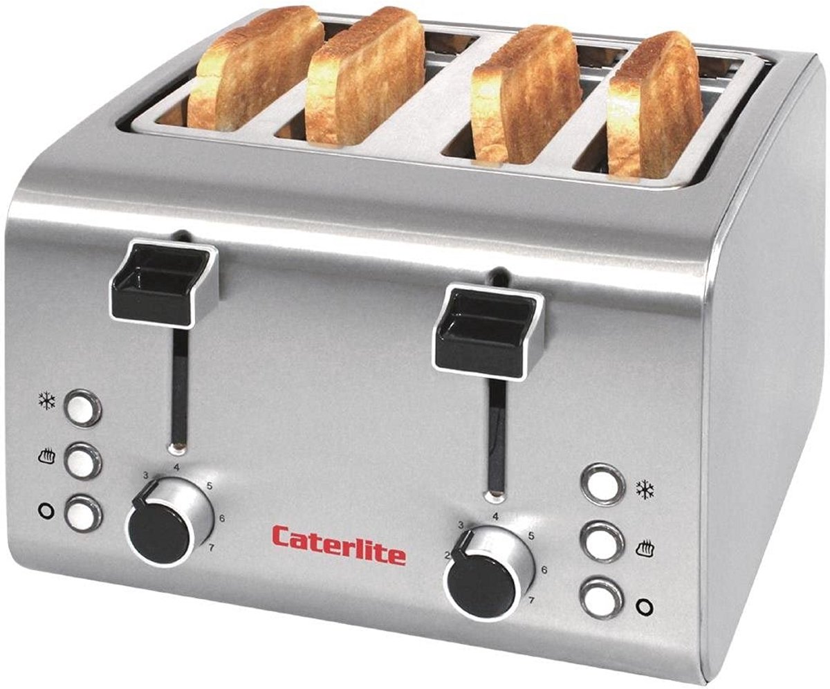 RVS Broodrooster met 4 Sleuven voor Snellere Toast
