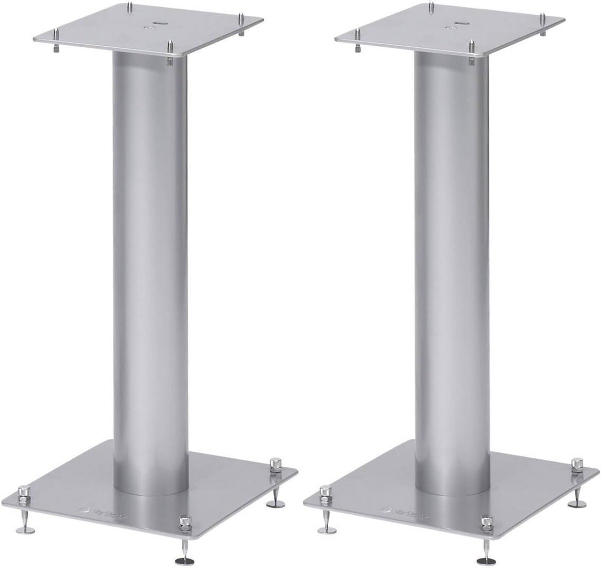Stevige Luidsprekerstandaard met Stalen Frame - Hoogte 50 cm, Zilverkleurig