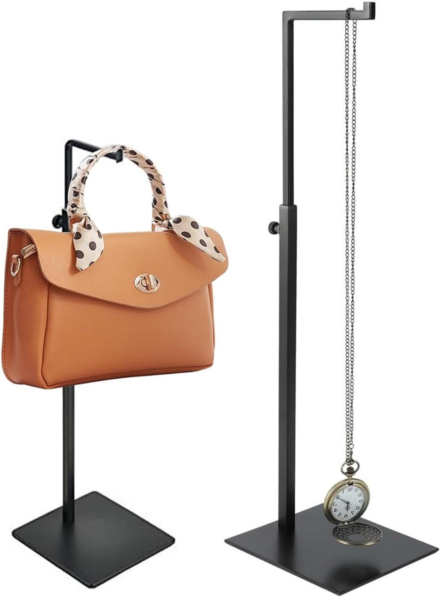 Verstelbare Metalen Standaard voor Handtassen, Hoeden en Accessoires