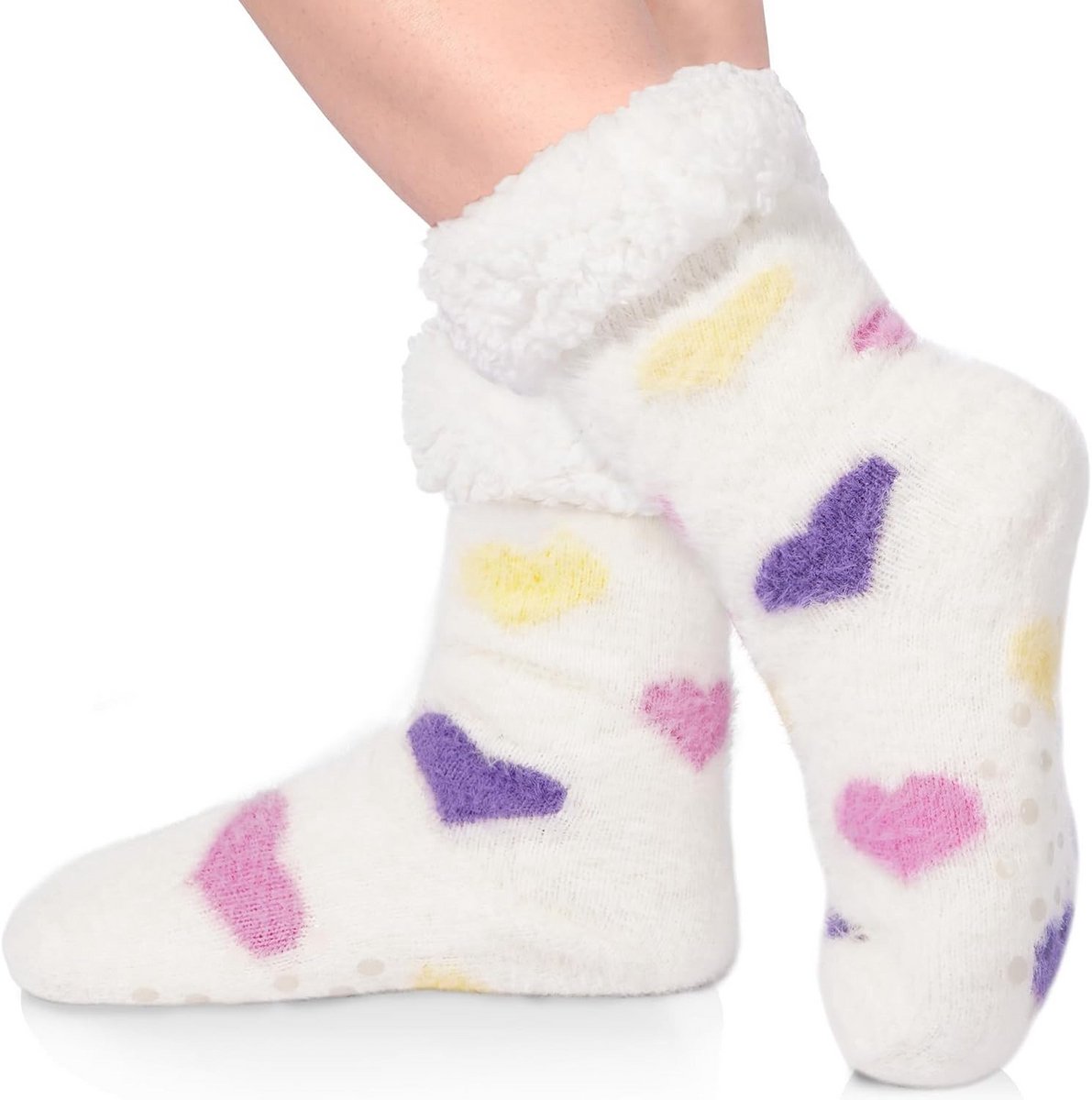 Dames Warme Fluffy Huissokken met Antislip voor Winter binnen — cadeau in Cadeau-ideeën - foto 3