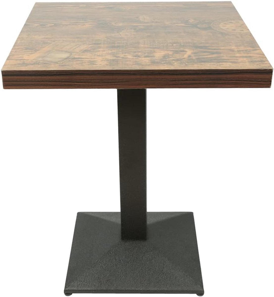 Hoge Bartafel Vierkant 75cm Metalen Pubtafel voor 4 Personen