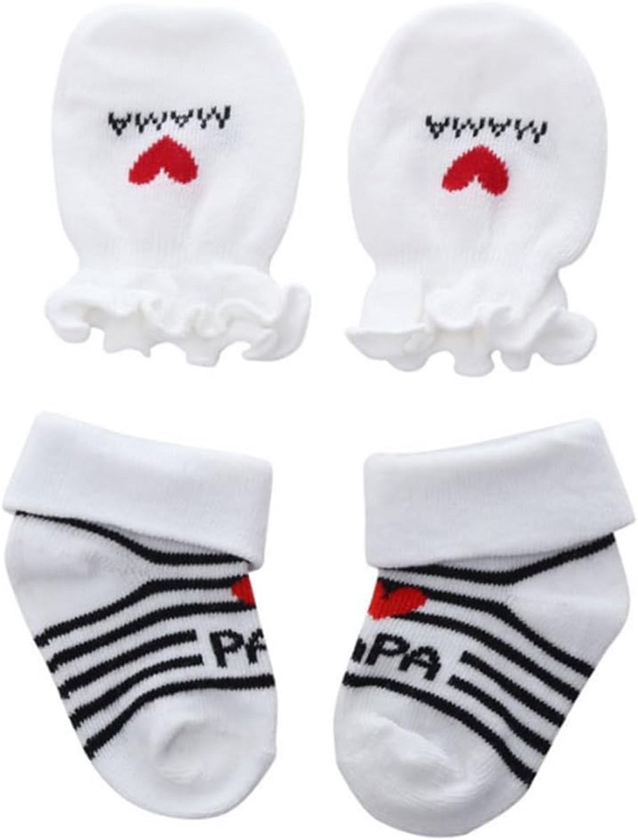 Babysokken 0-6 Maanden - Anti-Slip Katoenen Sokjes met Leuke Teksten voor Jongens en Meisjes