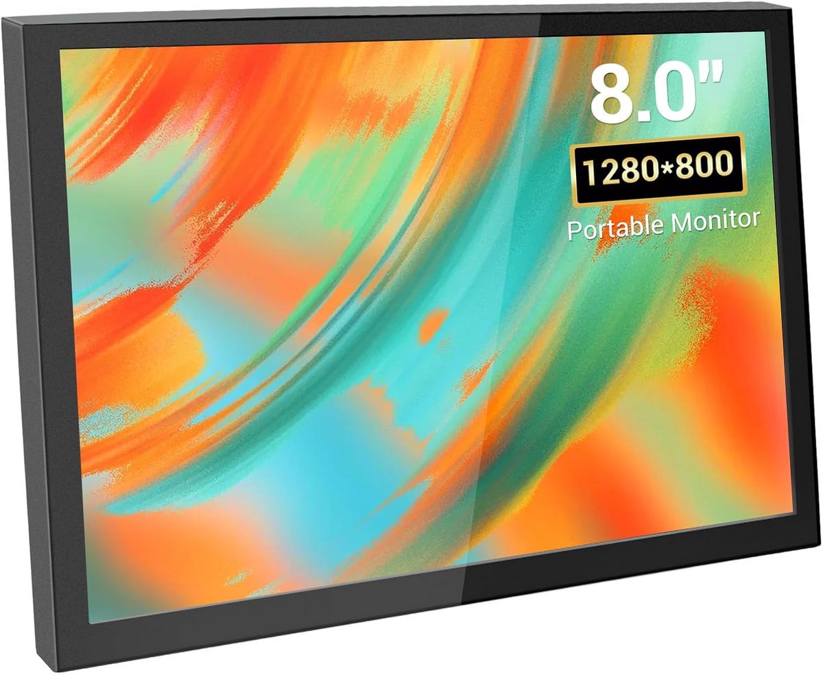Draagbare 8 inch Mini HDMI Monitor met 1280x800 Resolutie voor PC en Laptop