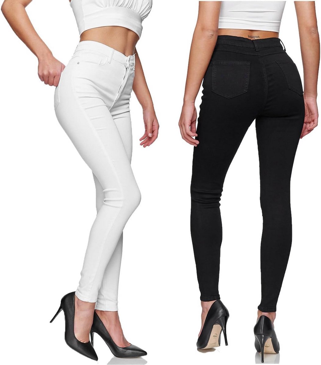 Dames Skinny Jeans Hoge Taille Stretch Comfortabele Slim Fit Broek