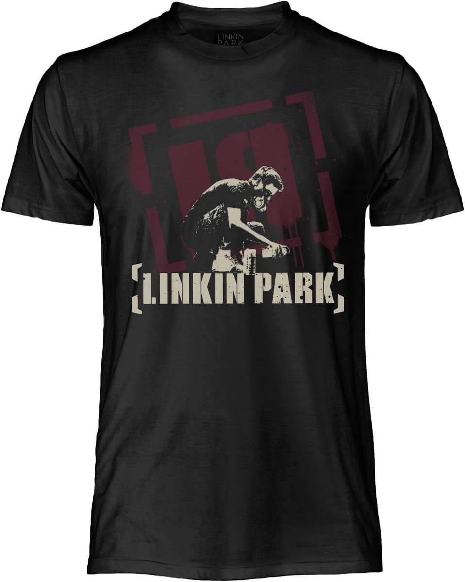 Unisex Vintage Band T-Shirt Katoen Regular Fit - Meteora Muziek Album Design