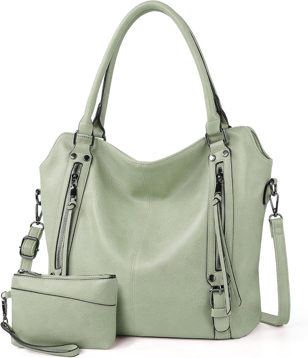 Elegante Dames Handtas Schoudertas Grote Shopper Tas Set met Verstelbare Band