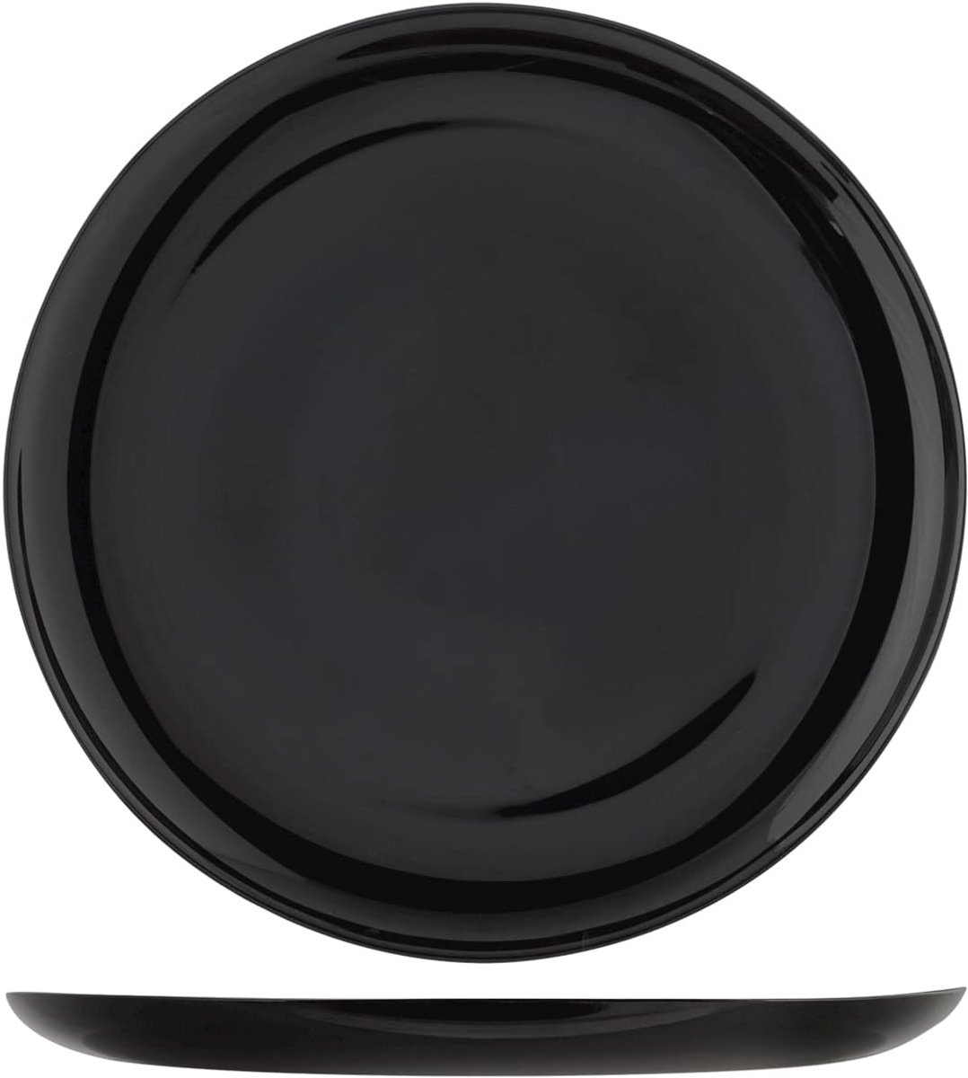 Set van 6 Grote Zwarte Pizza Borden (32 cm) - Multifunctioneel Servies