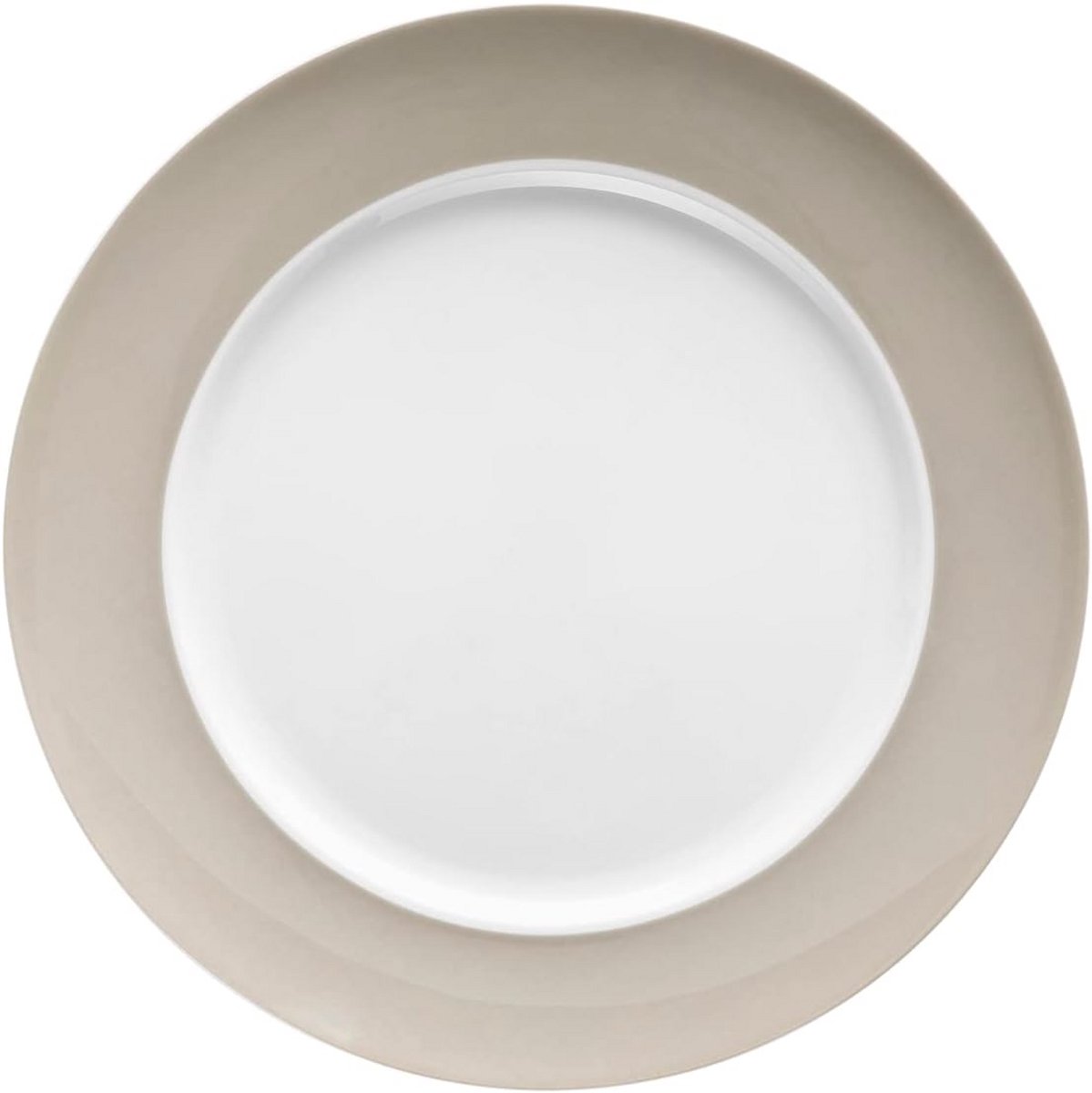 Grote Platte Porseleinen Grillplaat Ø 27 cm Grijs Beige