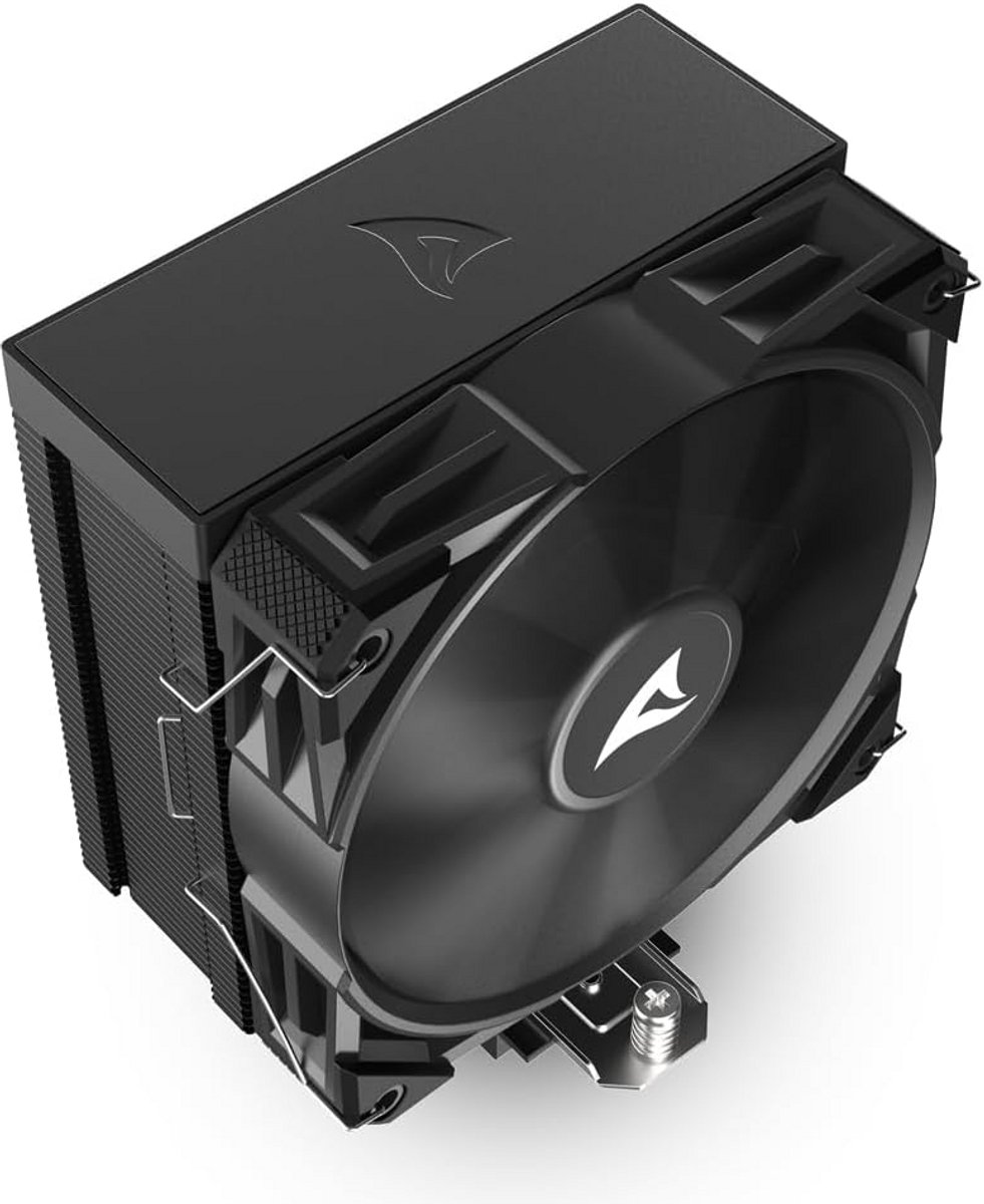 Krachtige Zwarte Luchtkoeler voor CPU - Single Tower Koeling met 220W TDP